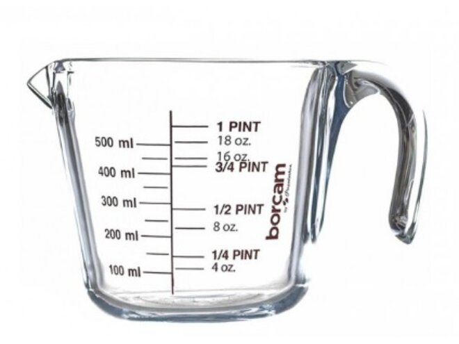 Messbecher graduiert 0,5 L - Glas 